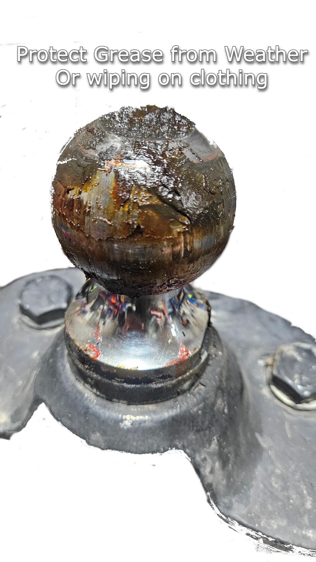 Camper RV Trailer Ball Hitch Cover - Snap on protector with Grease Containing Cap - Image 23