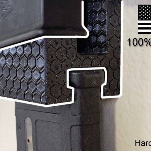 AR-15 Gun Wall Mount for 223 5.56 Rifle + Magazine Holder both vertical or horizontal