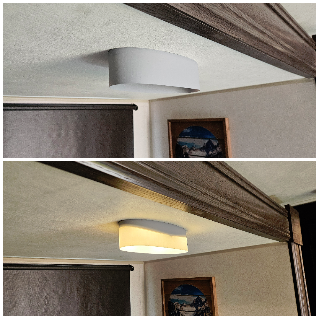 RV Camper Lamp Shade - Dream Lighting 9"x3.8" Oval - Image 32