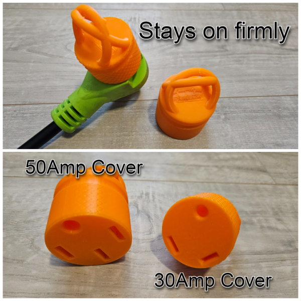 RV Camper Plug Protector, 30 Amp or 50 Amp Cover