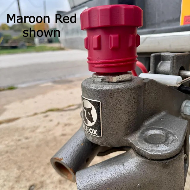 Camper RV Trailer Ball Hitch Cover - Snap on protector with Grease Containing Cap