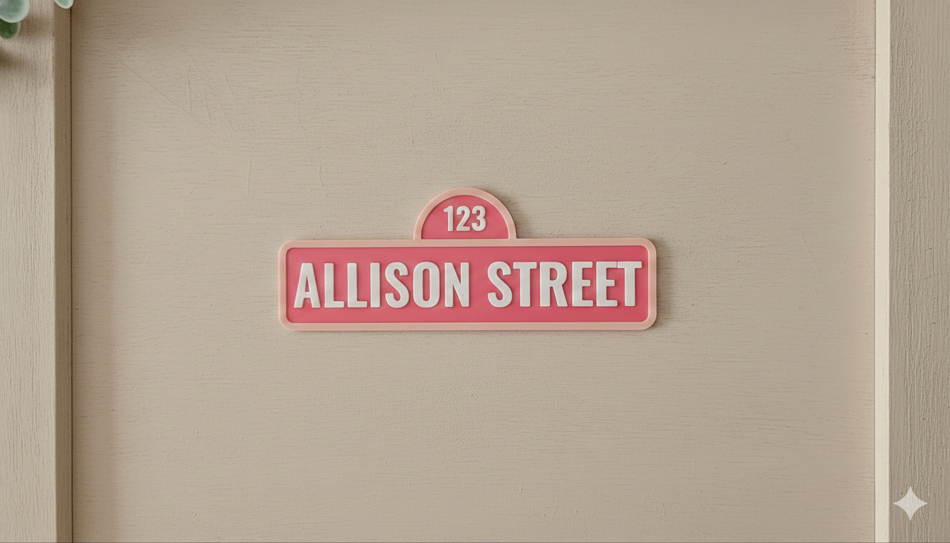 Personalized Street Style Sesame Sign Decoration - Image 6