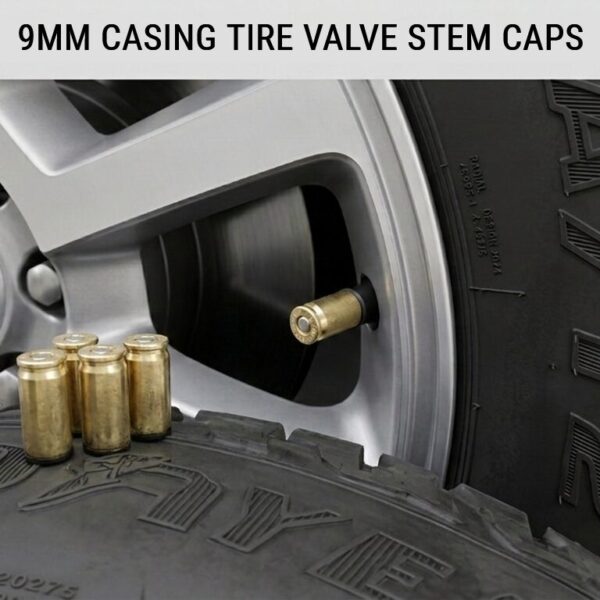 Bullet Shell Casing Tire Valve Stem Caps | Tire Pressure Caps (set of 5)