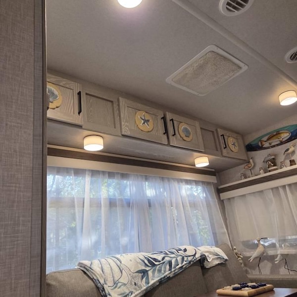 RecPro Camper LED Puck Light Shades | Eye-Strain Reducing Dimmer Covers